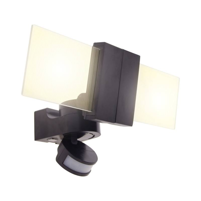 Xanlite - Projecteur mural PMMA 2 têtes 30W (2x15W), IP44, détecteur de mouvement, 2100 lumens, Blanc froid - PR30WM2TFLD - Image 1
