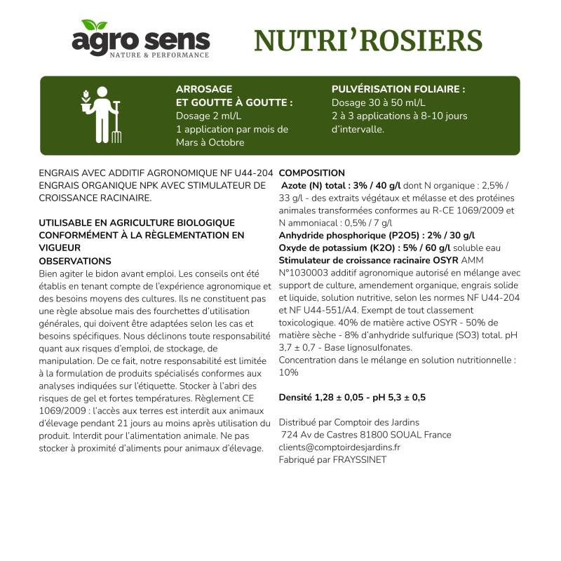 Nutri Rosiers - Engrais liquide pour rosiers et plantes fleuries - 1 litre (500 litres de préparation) - Image 3