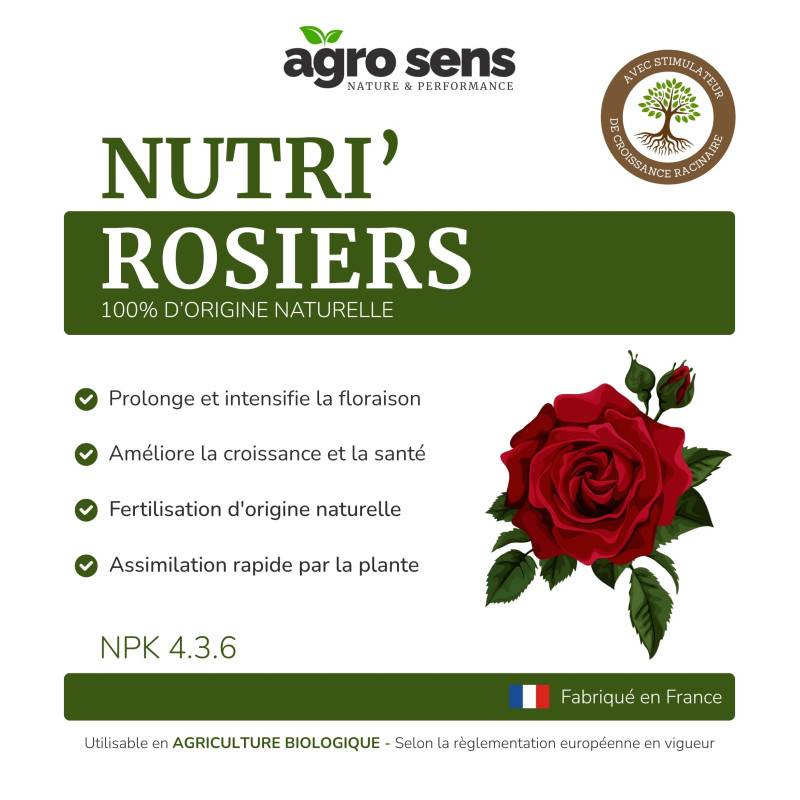 Nutri Rosiers - Engrais liquide pour rosiers et plantes fleuries - 1 litre (500 litres de préparation) - Image 2