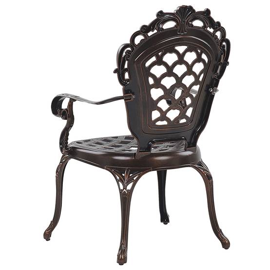 Beliani - Chaise de jardin Aluminium Marron foncé LIZZANO - Beliani - Image 5