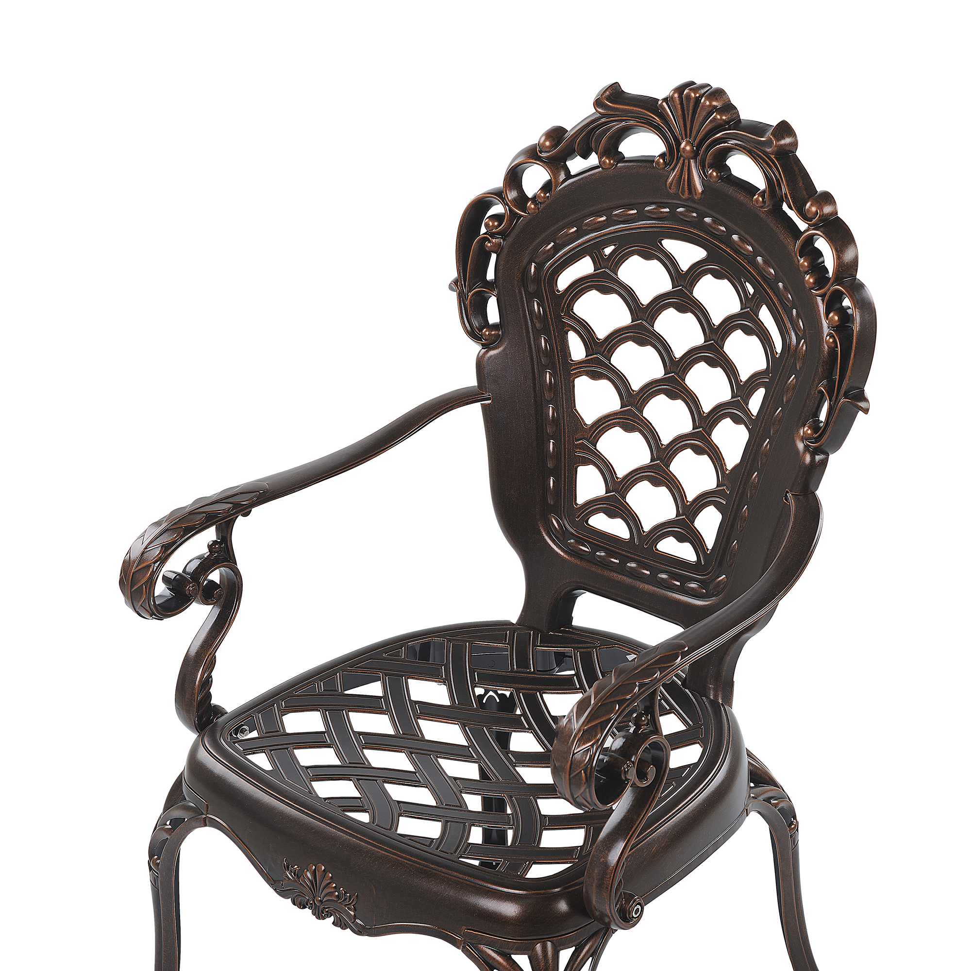 Beliani - Chaise de jardin Aluminium Marron foncé LIZZANO - Beliani - Image 6