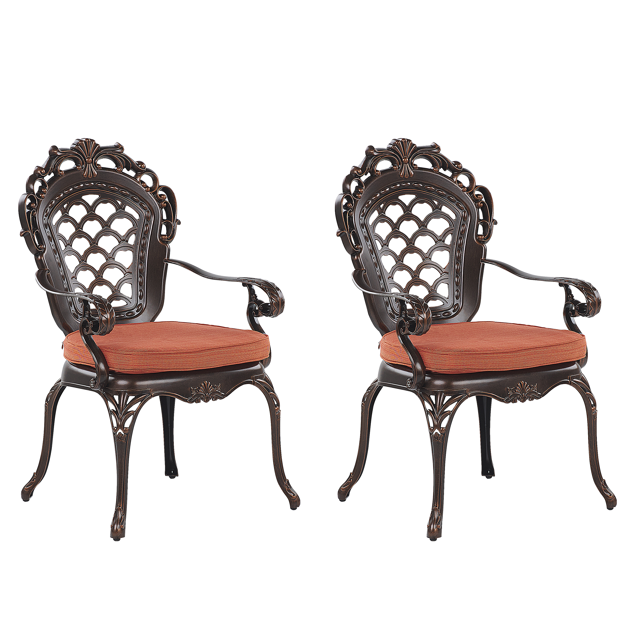 Beliani - Chaise de jardin Aluminium Marron foncé LIZZANO - Beliani - Image 1