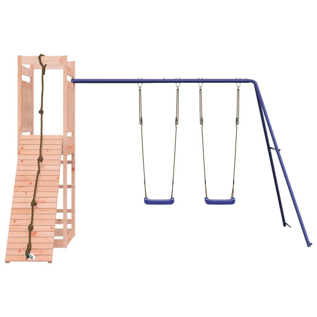 Helloshop26 - Aire de jeux d'extérieur balançoires toboggan portiques robuste jeux jardin 314 x 256 x 207 cm bois massif de douglas - Image 2