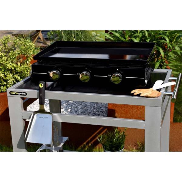 Cook in Garden - Plancha à gaz 3 brûleurs 6 kW 59 × 34 cm pour 8 personnes 3B Cook’in Garden - Image 2