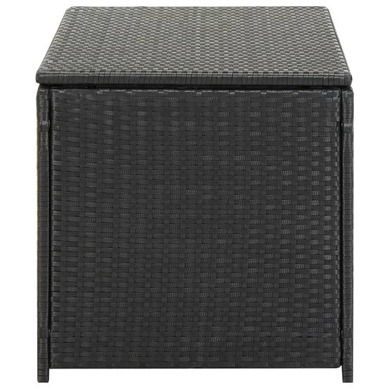 Coffre de rangement - Boîte de rangement extérieure - Coffre de jardin résine tressée 100x50x50 cm noir - Image 3