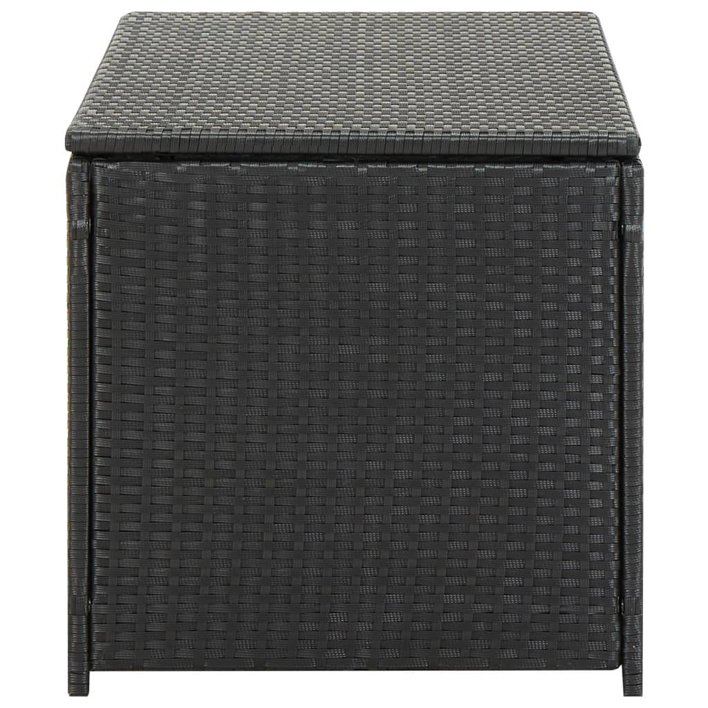 Coffre de rangement - Boîte de rangement extérieure - Coffre de jardin résine tressée 100x50x50 cm noir - Image 3