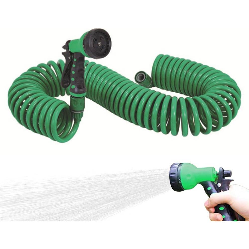 Tuyau d'arrosage auto-enroulant 15m - 7 modes pulvérisation - Flexible anti-torsion - Connecteurs anti-fuite - Image 5