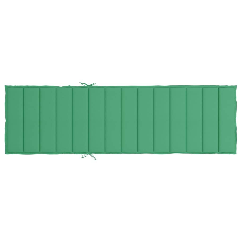 Coussin Bain de soleil | Coussin de chaise longue vert 200x50x3 cm tissu oxford Maison Chic - Image 5