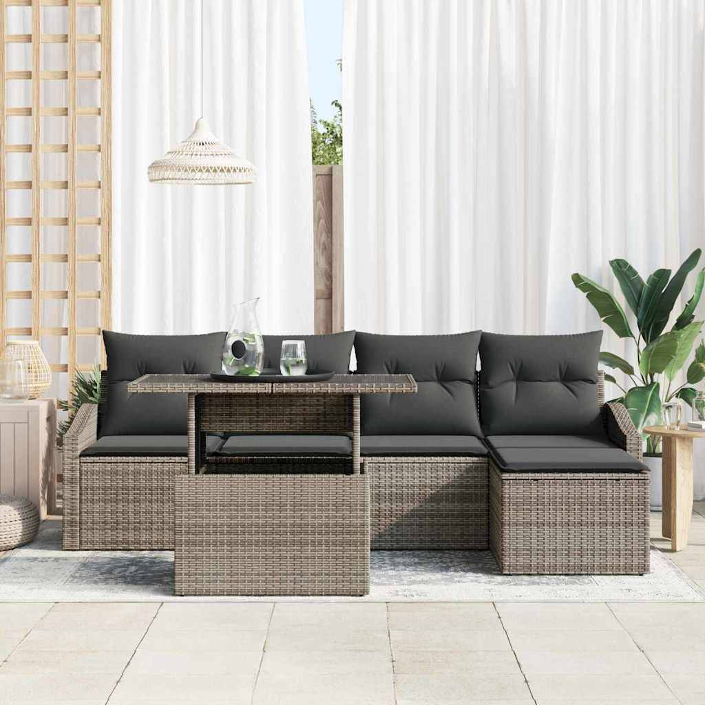 ComfortXL - Canapé Extérieur Gris avec Table Ajustable et Coffre Rangement 6 Pièces – ComfortXL Outdoor Living - Image 3
