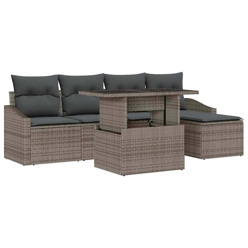 ComfortXL - Canapé Extérieur Gris avec Table Ajustable et Coffre Rangement 6 Pièces – ComfortXL Outdoor Living - Image 2