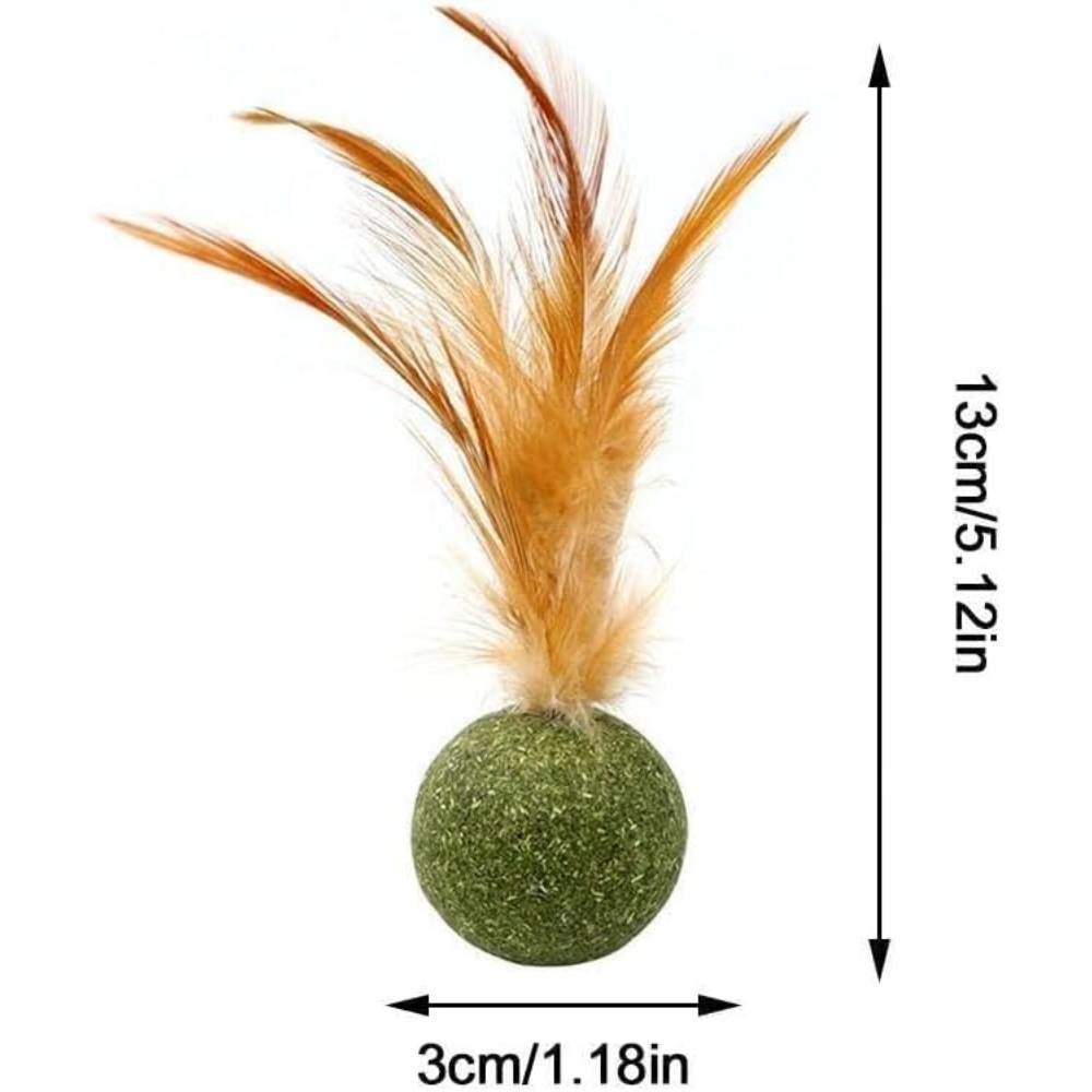 IntiMeg - Boule de menthe et plumes de poulet pour chat - IntiMeg - Image 3