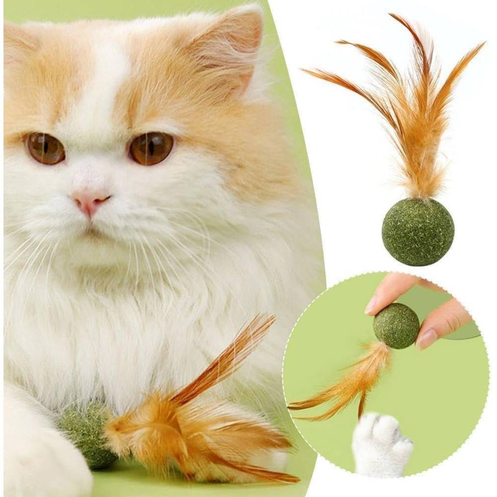IntiMeg - Boule de menthe et plumes de poulet pour chat - IntiMeg - Image 5