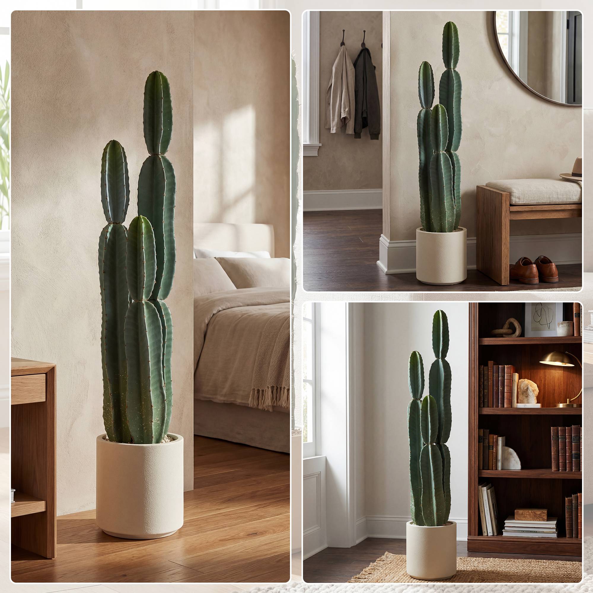 Plante artificielle cactus 111 cm, plantes artificielles en pot, bureau salon - Image 8