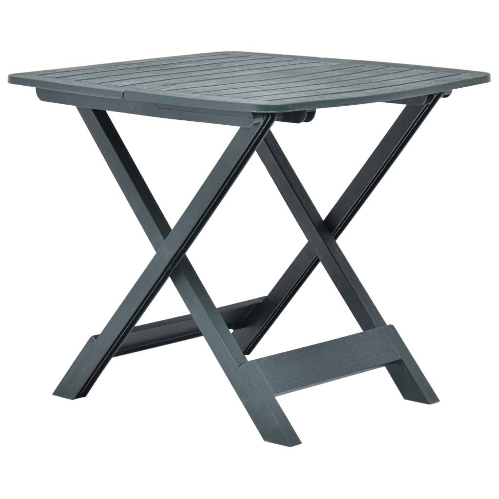Table pliable de jardin plastique vert 79 x 72 x 70 cm - PANGIVO - Image 3