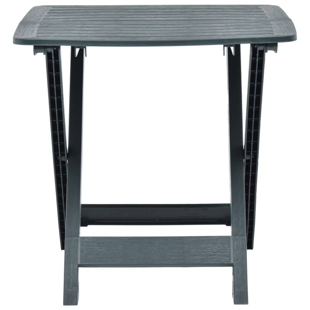Table pliable de jardin plastique vert 79 x 72 x 70 cm - PANGIVO - Image 4