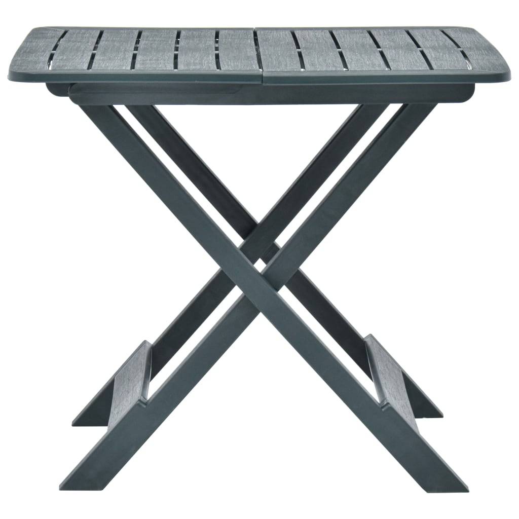 Table pliable de jardin plastique vert 79 x 72 x 70 cm - PANGIVO - Image 2