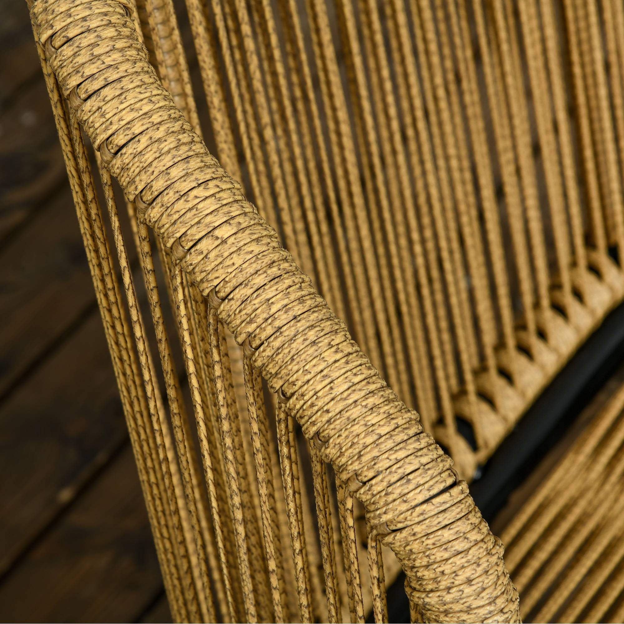 Ensemble salon jardin 2 fauteuils résine tressée table basse acier vert – ComfortXL Outdoor Living - Image 8