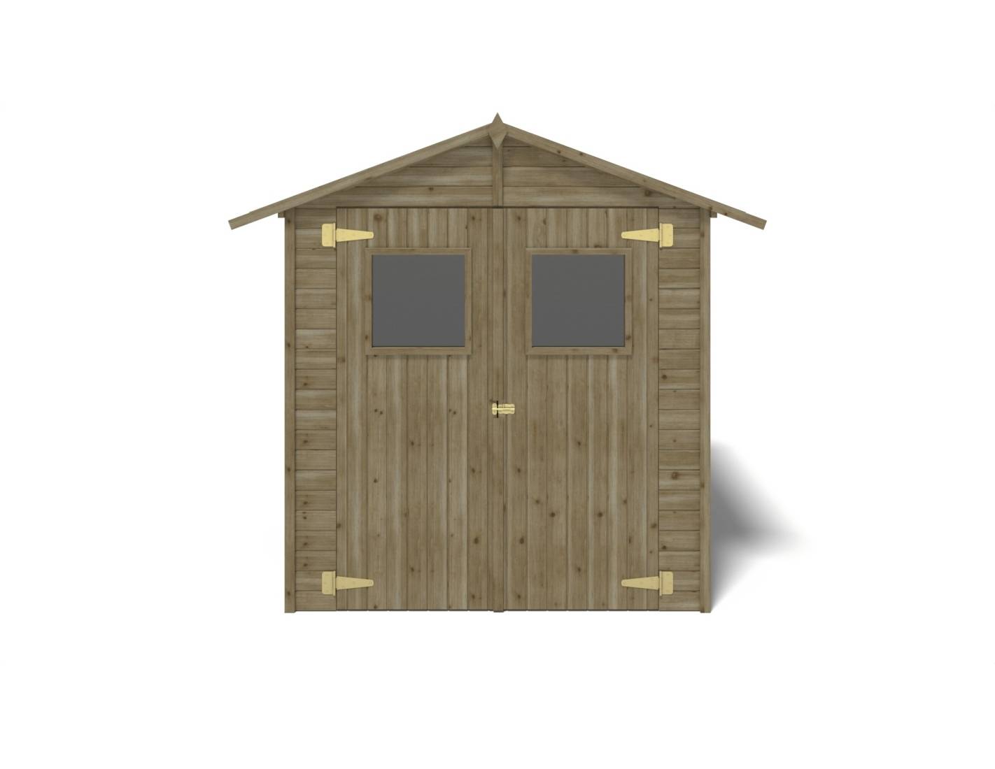Altanka - Abri de jardin en bois 3.46 m2 - 1.9x1.82 m - traité - Couleur: vert - DOM218 - ALTANKA - Image 4