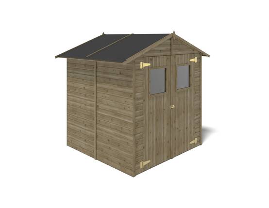 Altanka - Abri de jardin en bois 3.46 m2 - 1.9x1.82 m - traité - Couleur: vert - DOM218 - ALTANKA - Image 5