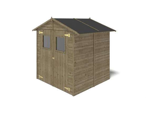 Altanka - Abri de jardin en bois 3.46 m2 - 1.9x1.82 m - traité - Couleur: vert - DOM218 - ALTANKA - Image 6