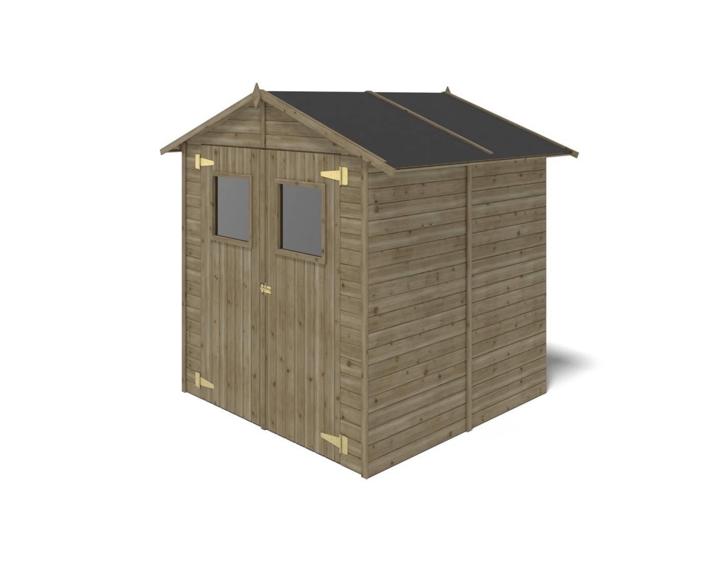 Altanka - Abri de jardin en bois 3.46 m2 - 1.9x1.82 m - traité - Couleur: vert - DOM218 - ALTANKA - Image 6