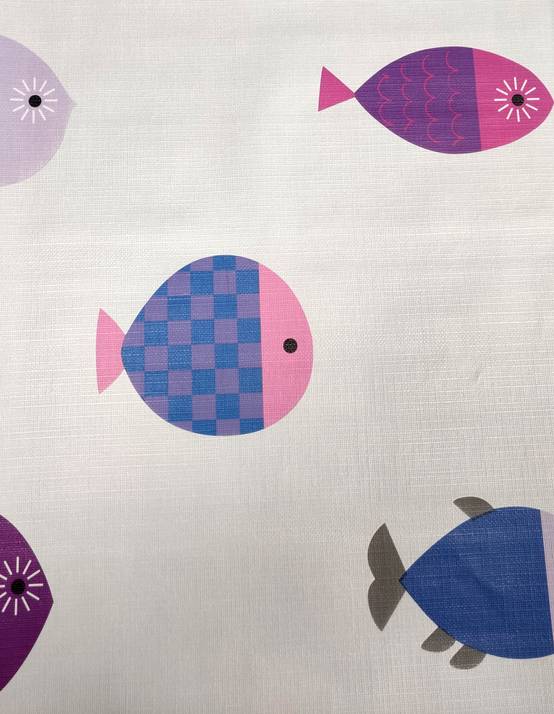 Nappe Composition PVC Base Polyester Anti-taches Poisson Taille 140X140 CM - Image 3