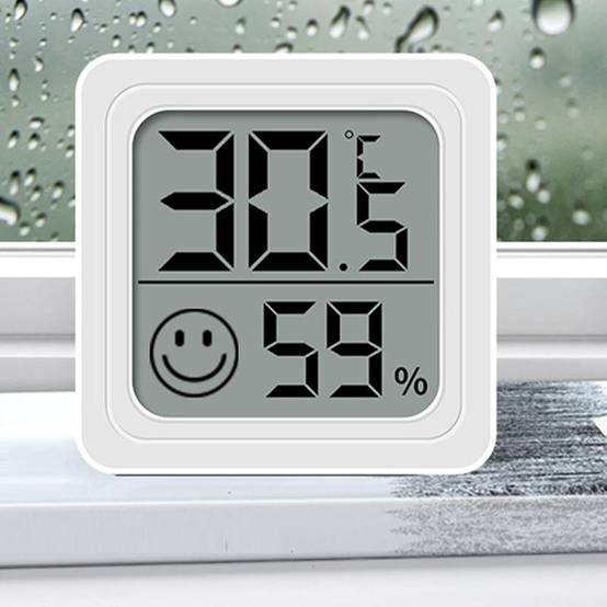 Thermomètre Hygromètre électronique 5×5×1.5 cm Blanc - IntiMeg - Image 2