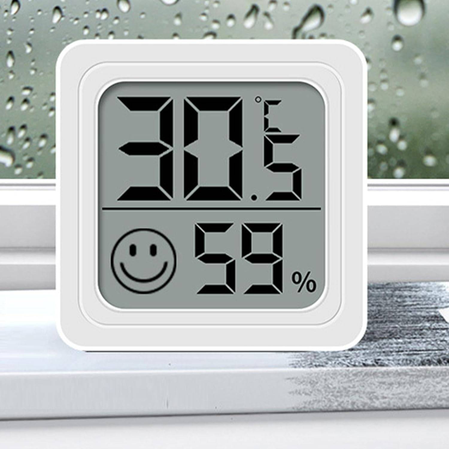 Thermomètre Hygromètre électronique 5×5×1.5 cm Blanc - IntiMeg - Image 2
