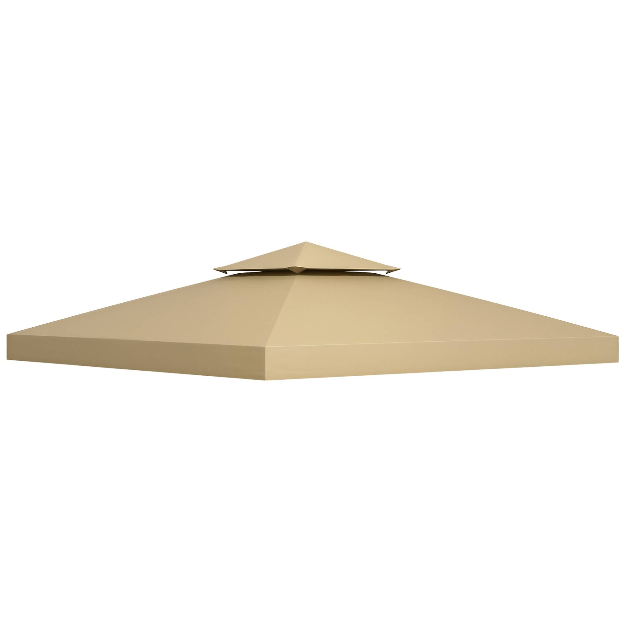 Toit de Remplacement pour pavillon de Jardin Toile de Rechange pour pavillon tonnelle Tente 3 x 3 m Beige - Image 1