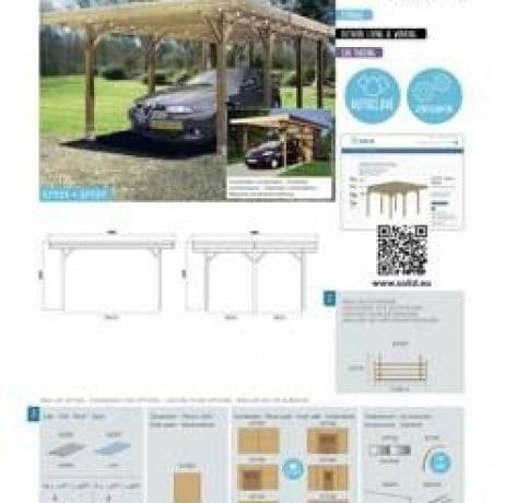 Carport base 5x5 , Ancrage Aucun, Panneaux de toit Métal - Image 4