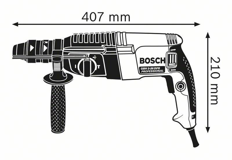Bosch - Perforateur BOSCH SDS-plus GBH 2-26 Professional - 830W 2.7J - Avec coffret et poignée - 06112A3000 - Image 4