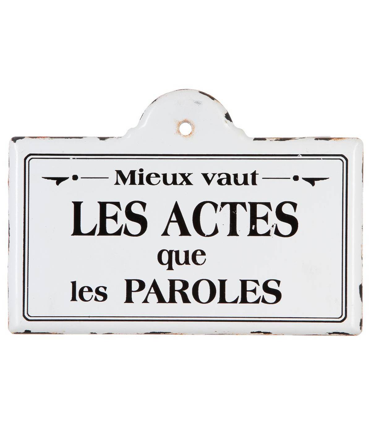 Plaque décorative en métal Rétro et Vintage avec Citation 25.5 x 17.5 cm