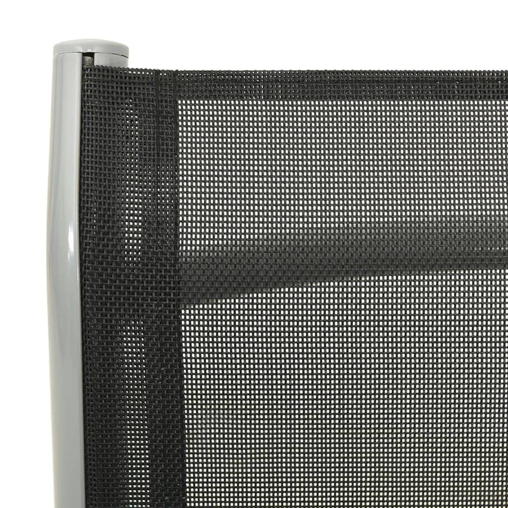 Chaise de jardin inclinable - Chaise d'extérieur - Fauteuil de jardin textilène et aluminium argenté - Image 7