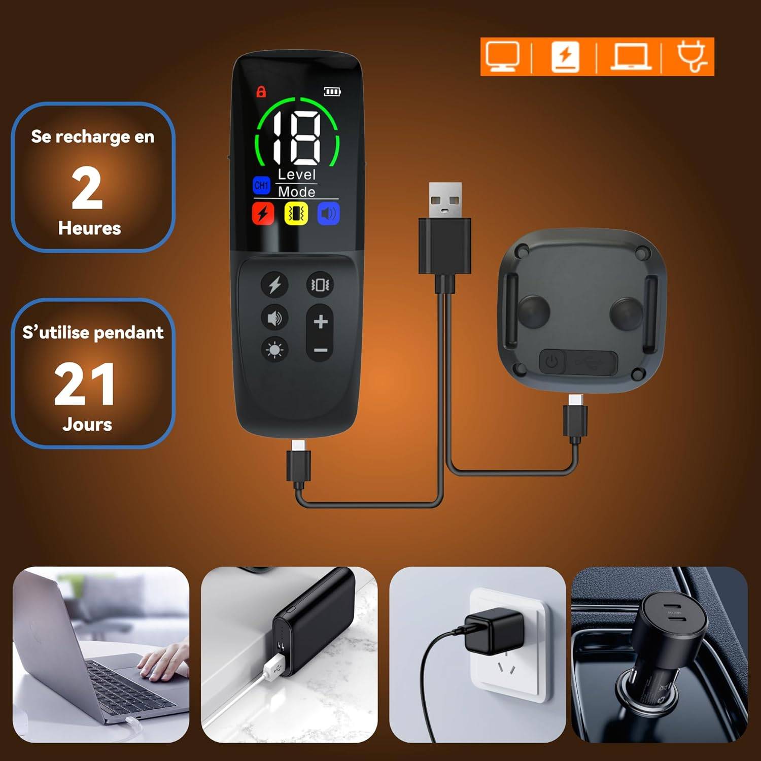 Collier de Dressage - Rechargeable 4 Modes IP67 Résistant à l'eau - Lytech - Image 6