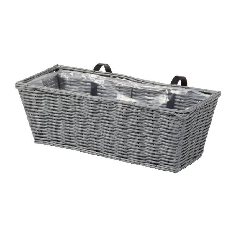 Smart Garden - Jardiniere - Faux Rotin - Gris - 48 Cm - Smart Garden - Image 1
