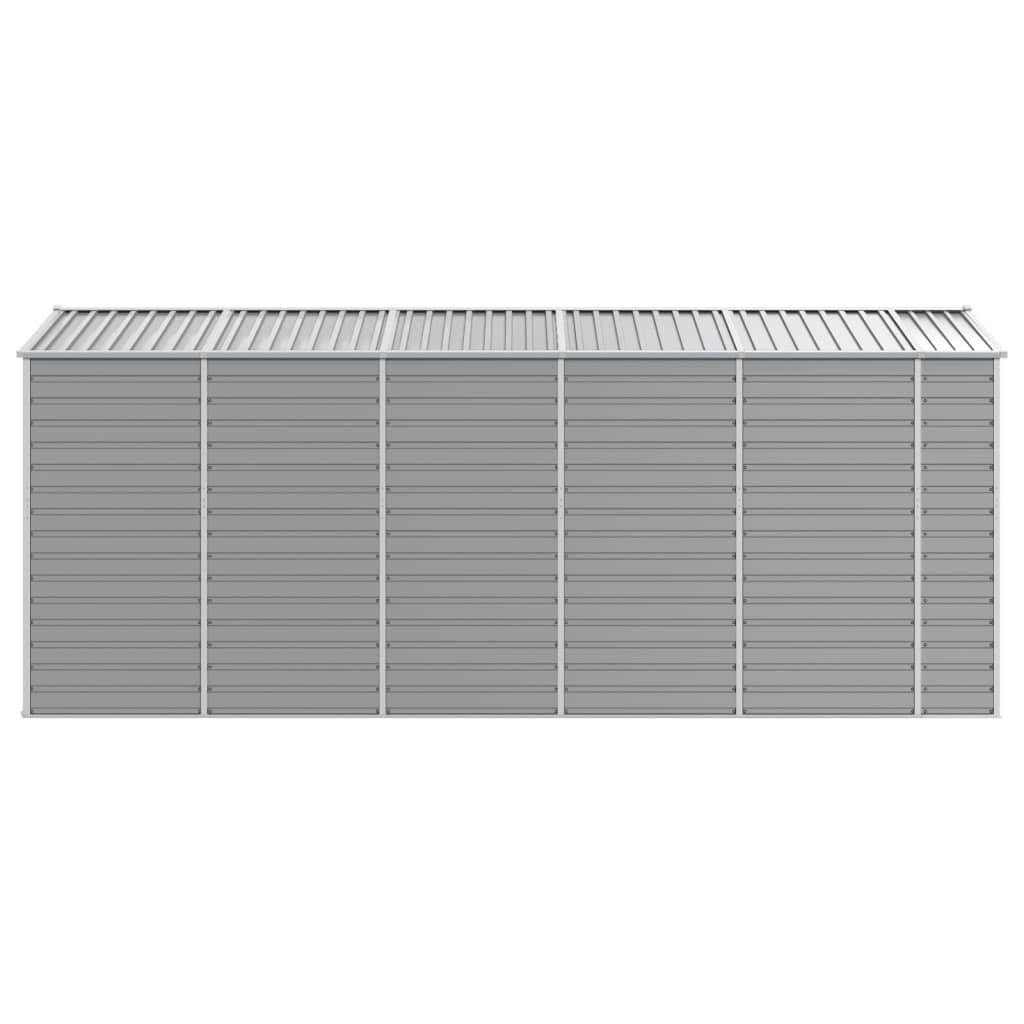 Vidaxl - Abri de jardin gris clair 191 x 470 x 198 cm en acier galvanisé vidaXL 3188246 - Image 7