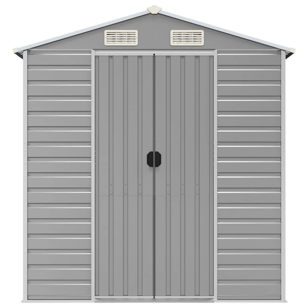 Vidaxl - Abri de jardin gris clair 191 x 470 x 198 cm en acier galvanisé vidaXL 3188246 - Image 5