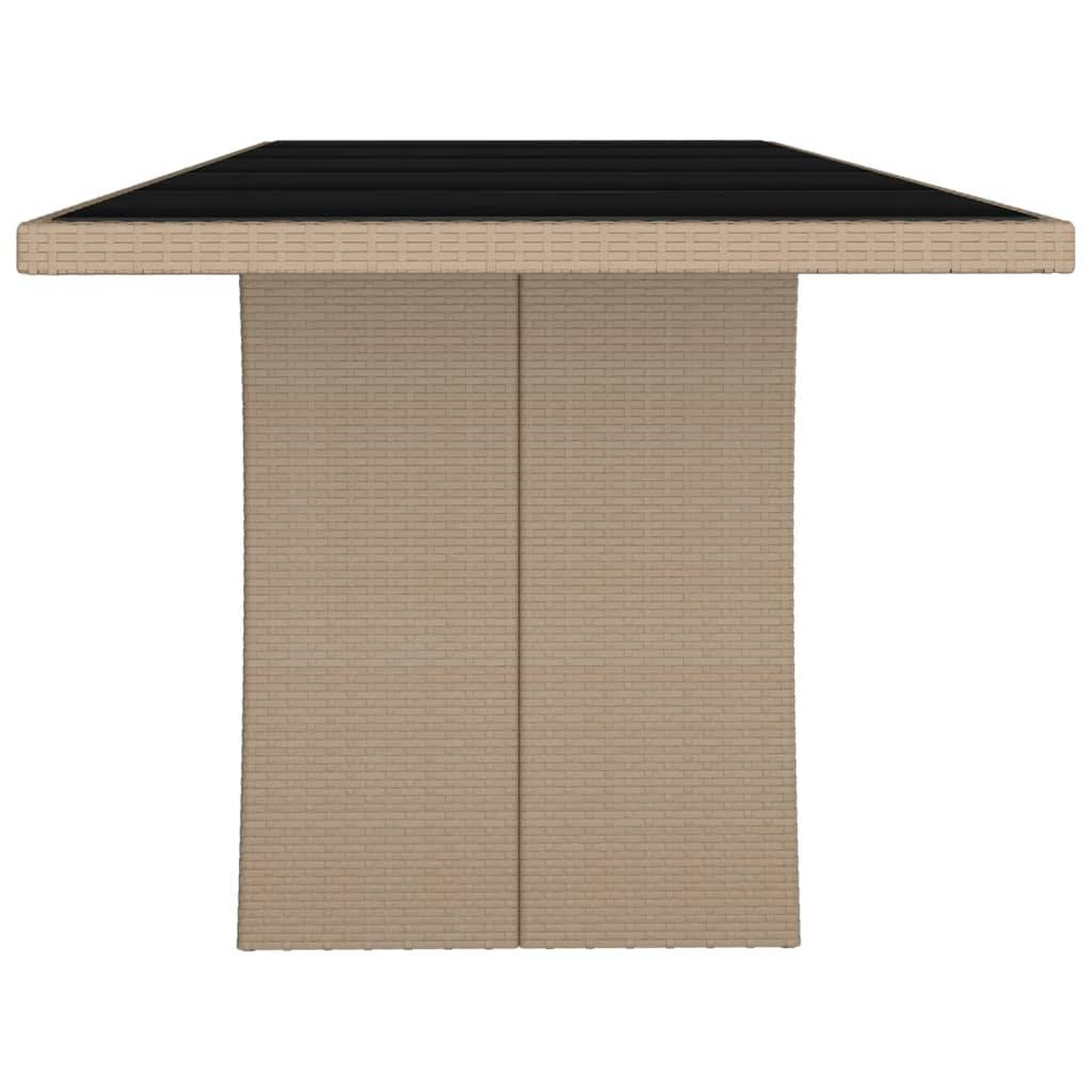 ComfortXL - Très Grande Table de Jardin Beige 240cm en Résine Tressée et Verre, pour Grandes Réceptions – ComfortXL Outdoor Living - Image 4