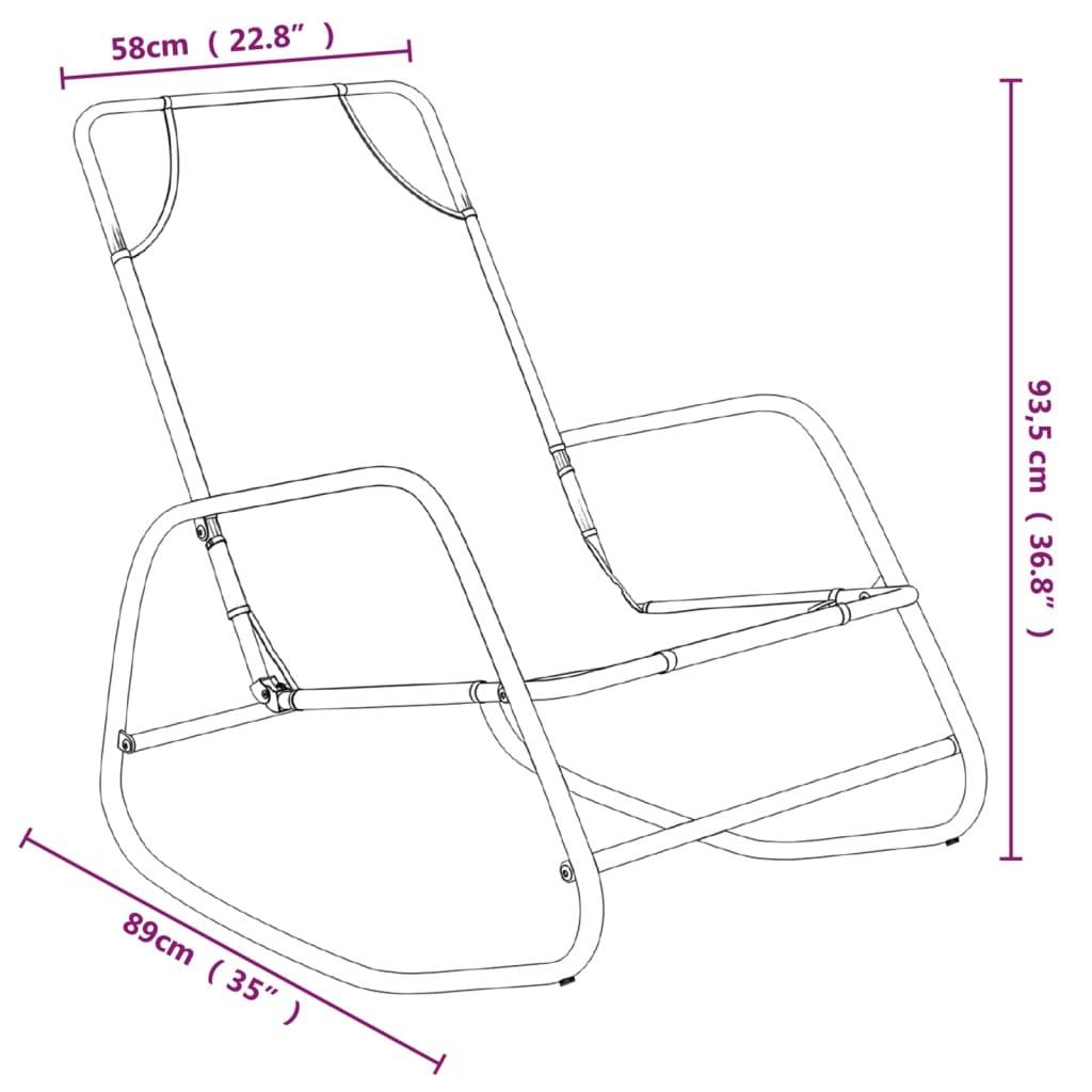 Helloshop26 - Transat chaise longue bain de soleil lit de jardin terrasse meuble d'extérieur à bascule vert acier et textilène - Image 4