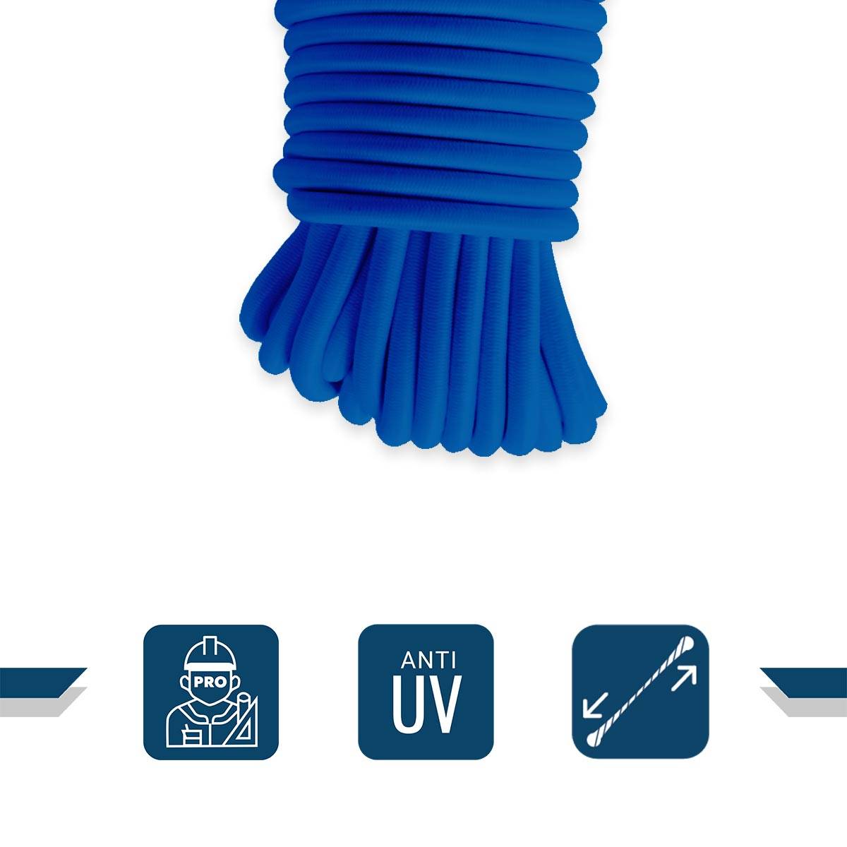 Tecplast - Sandow élastique Bleu 60 mètres 9SW - Qualité PRO - Tendeur pour bâche de diamètre 9 mm TECPLAST - Image 3