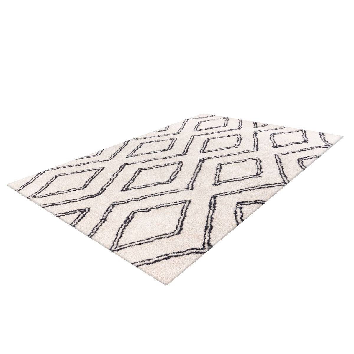 Tapis Imprimé Losange "Orlando" Ivoire 200 x 290 cm - Image 4