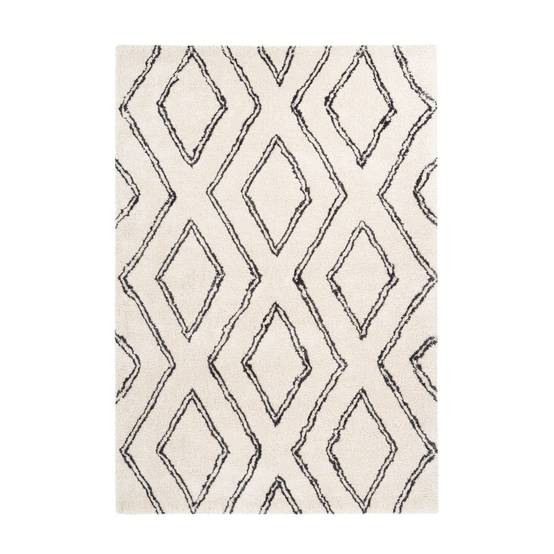 Tapis Imprimé Losange "Orlando" Ivoire 200 x 290 cm - Image 1
