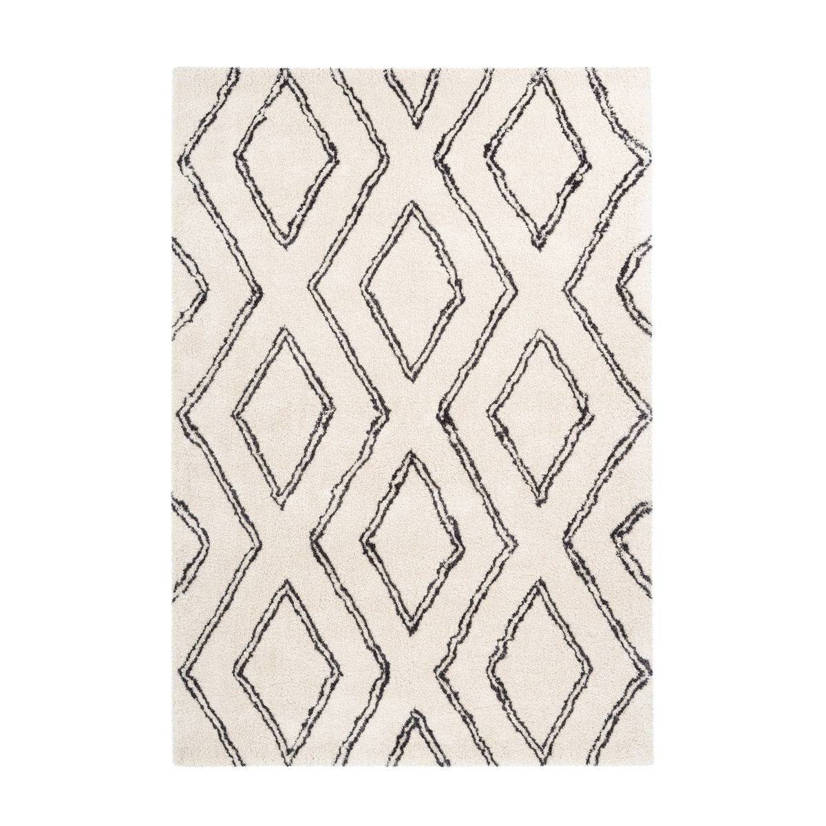 Tapis Imprimé Losange "Orlando" Ivoire 200 x 290 cm - Image 1