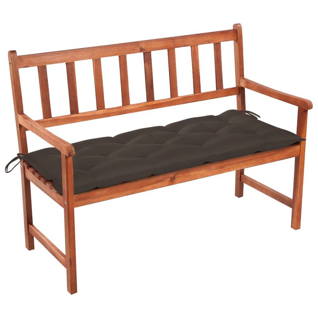 PANGIVO - Banc de jardin bois d'acacia naturel et taupe 120 x 58 x 90 cm - PANGIVO - Image 1