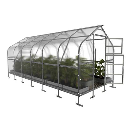 Serre KLASIKA*DROP 15m2, 2,5m x 6m, 4 mm avec revêtement en polycarbonate - Image 3