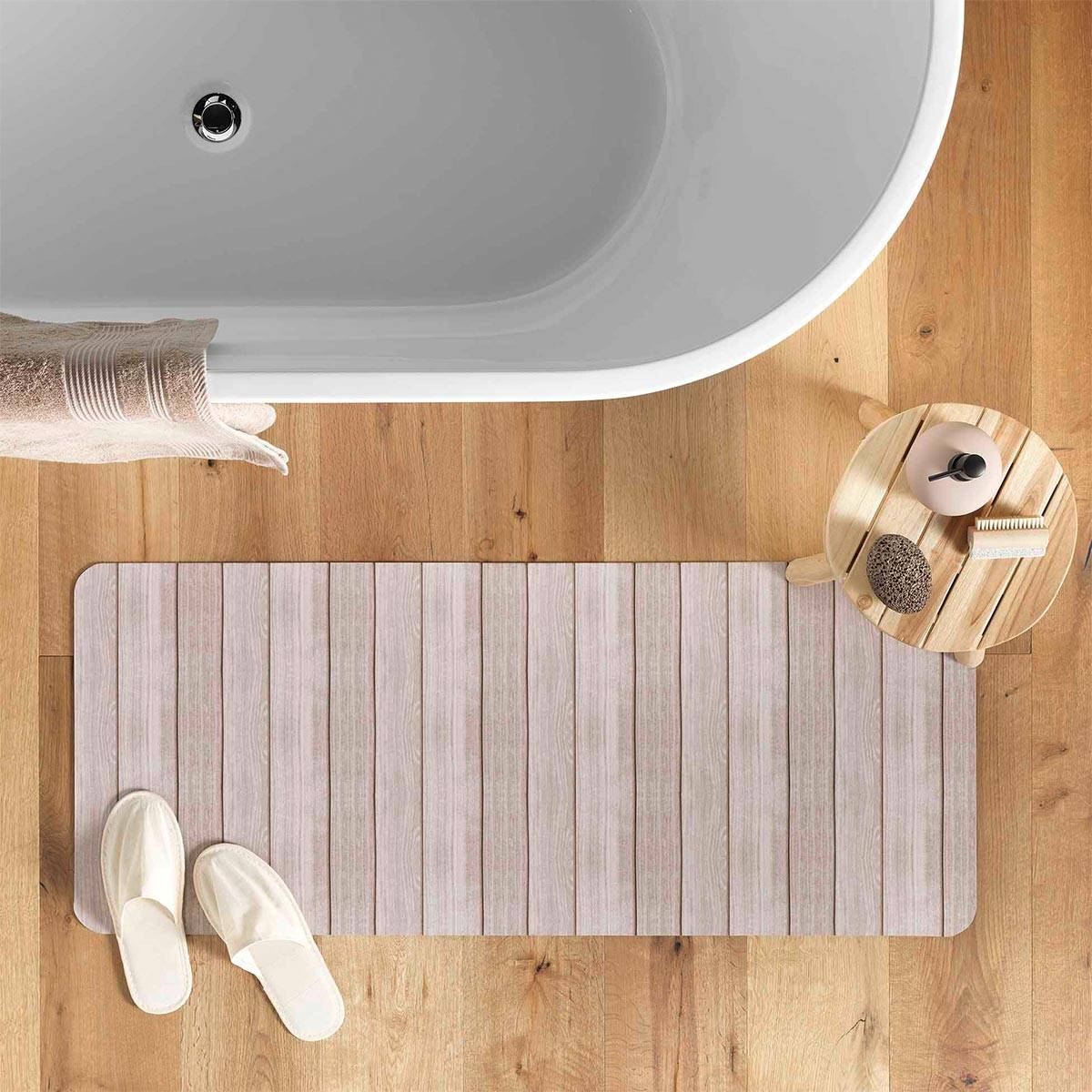 Tapis de Bain Imprimé "Calista" 50x120cm Naturel - Image 5