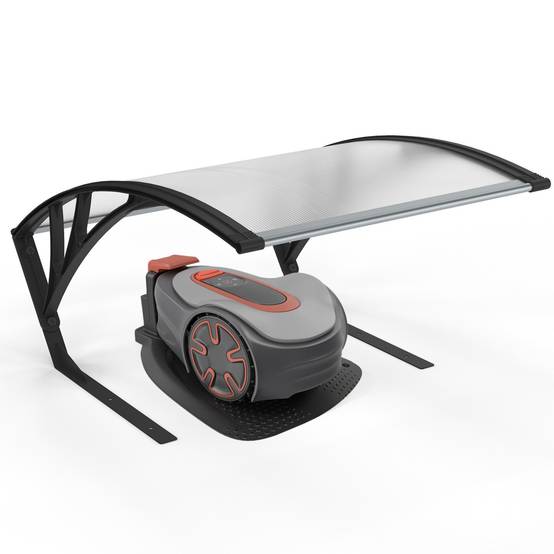 Toit de protection UV en polycarbonate pour robot tondeuse gris anthracite - Image 2