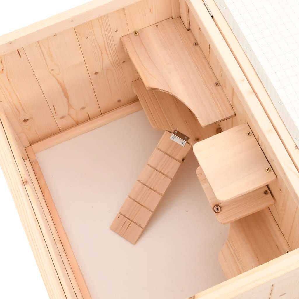 Cage hamster verticale en bois avec 2 niveaux et rangement 80 cm – ComfortXL Outdoor Living - Image 7