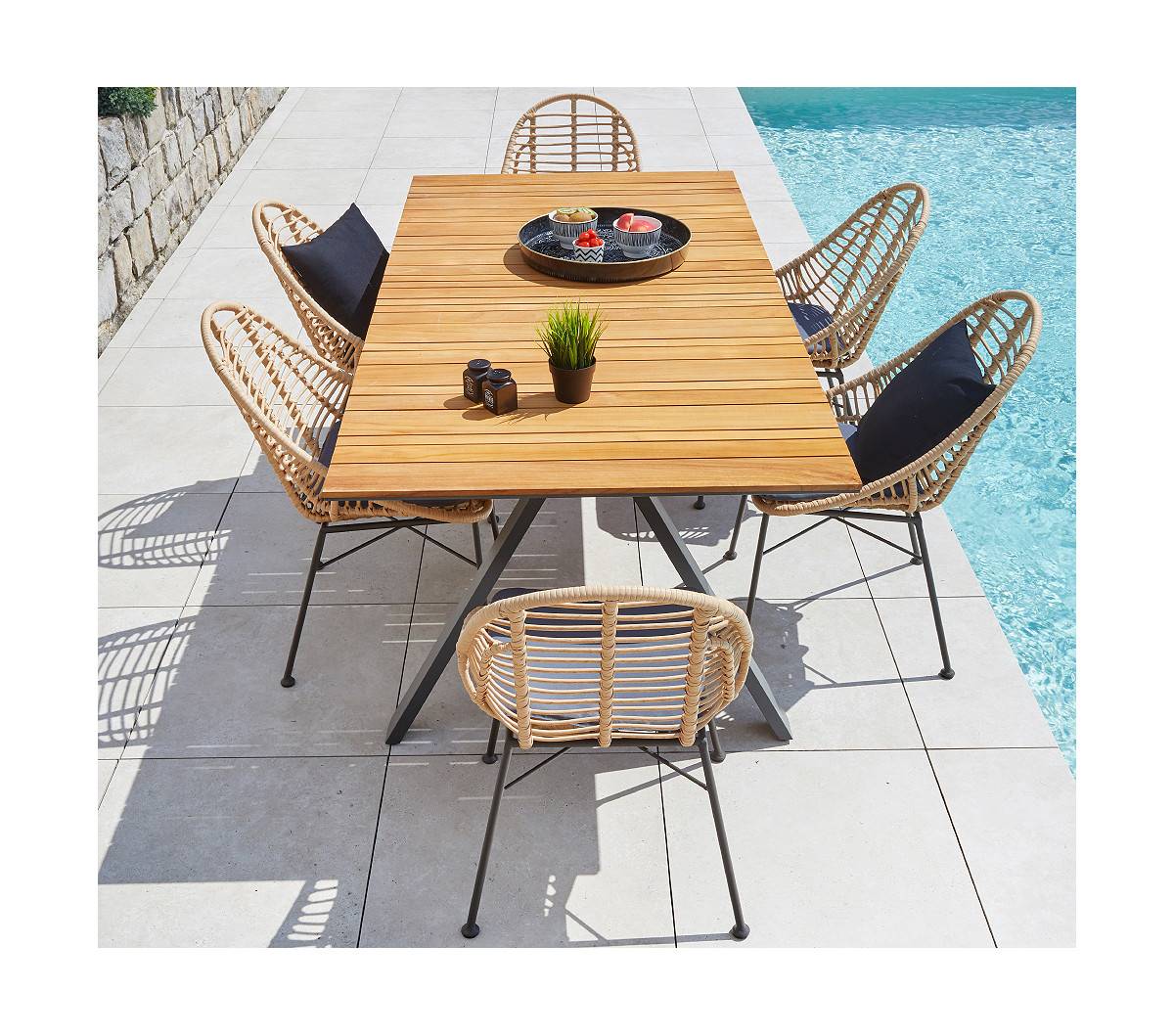Ozalide - 6 places - CINCINNATI USHUAIA en Aluminium - Ensemble table et chaises de jardin - Image 3