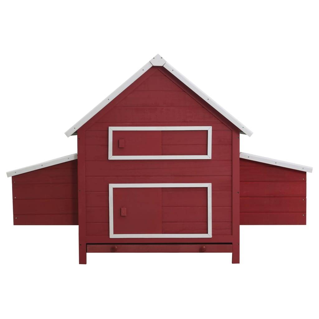 Helloshop26 - Poulailler 157 x 97 x 110 cm bois rouge - Image 3